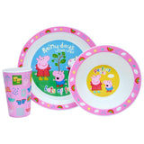 Peppa Pig Perfect Day 3 piece kids tableware set, imported from the UK