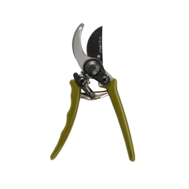 Burgon & Ball olive micro secateurs with high-carbon steel blade, UK version