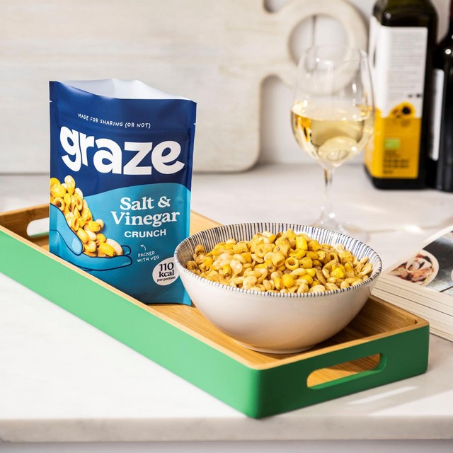 Graze salt and vinegar crunch snack 100g, UK version