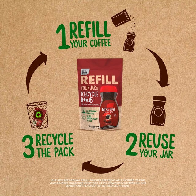 Nescafe Original instant coffee refill 150g, imported from the UK