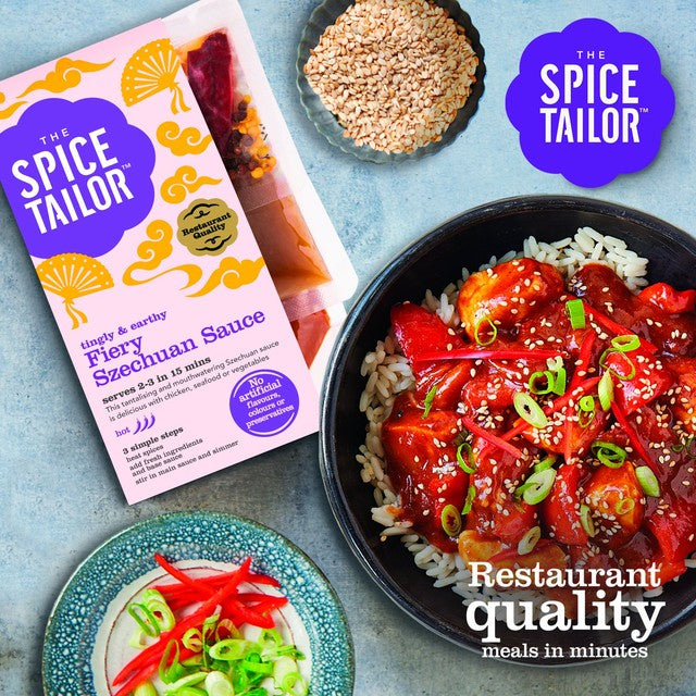 The Spice Tailor Fiery Szechuan stir fry sauce kit 245g (British brand)
