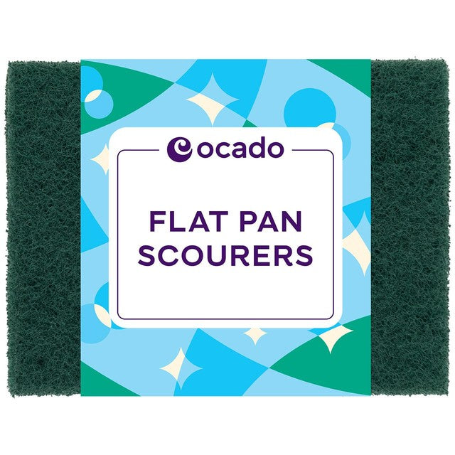 Ocado flat pan scourers 5 pack, imported from the UK