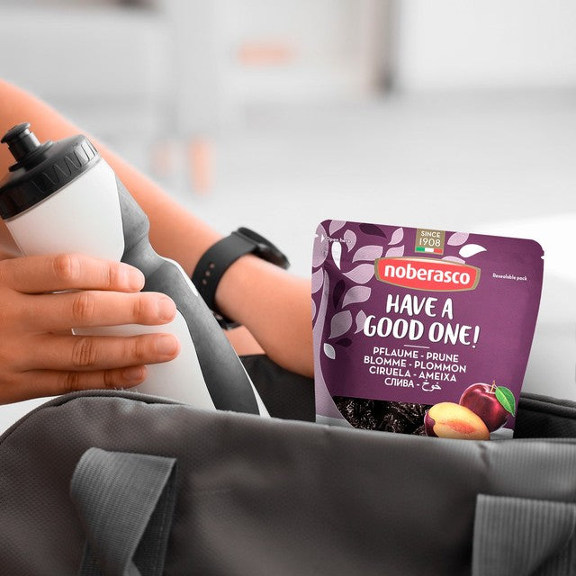 Noberasco soft pitted prunes 200g, imported from the UK