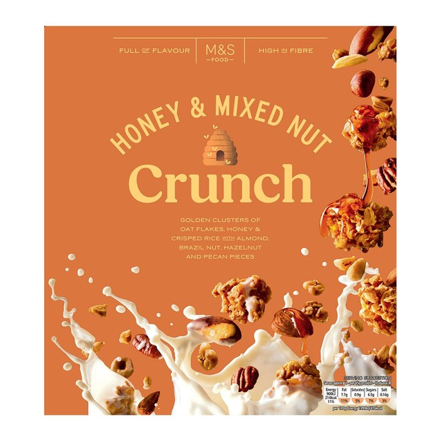 M&S Honey & Mixed Nut Crunch cereal, imported from the UK