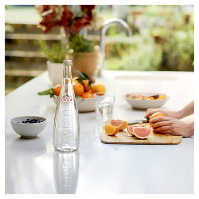 Evian Still Mineral Water Glasflasche 750ml