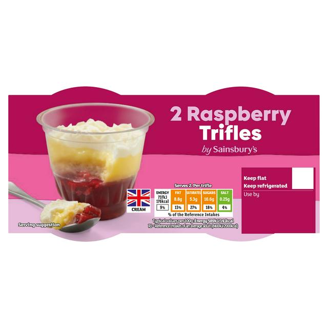 Sainsburys Raspberry Trifles 2 x 125g