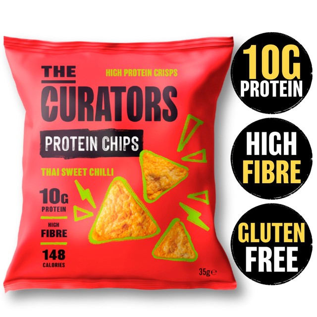 The Curators Thai Sweet Chilli Protein Chips 35g (British brand)