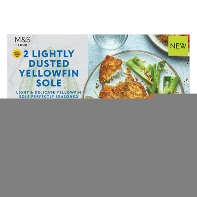 M&S 2 Lightly Dusted Yellowfin Sole Frozen Fish Fillets 260g
