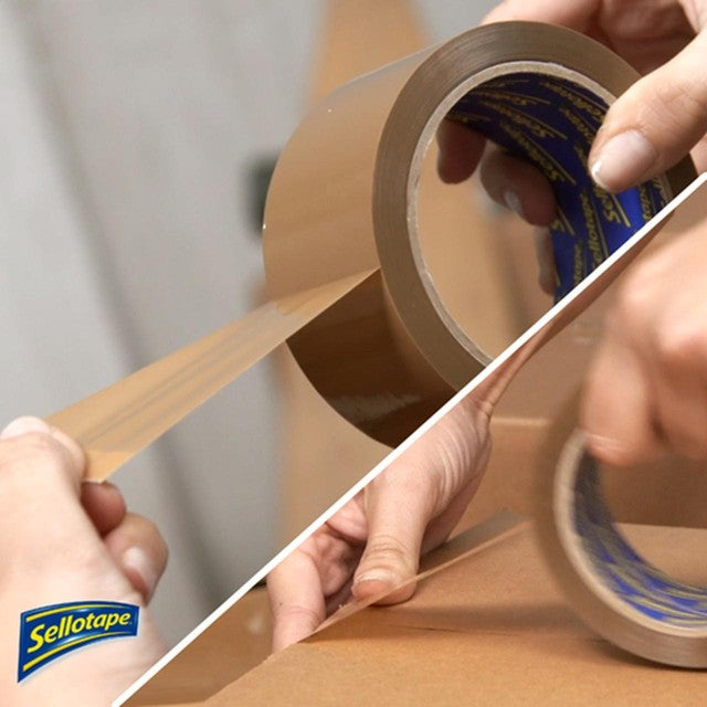 Sellotape brown parcel tape 48mm x 50m (British brand)