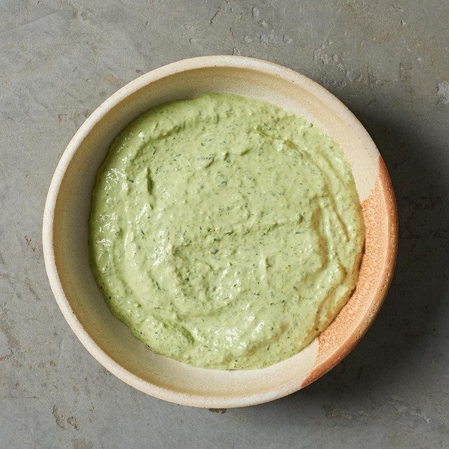 Natoora Watercress Tzatziki 185g, imported from the UK