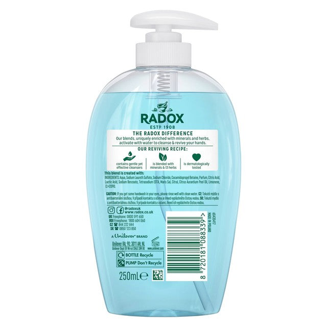 Radox Anti Bac Replenishing Antibacterial Hand Wash 250ml, imported from the UK