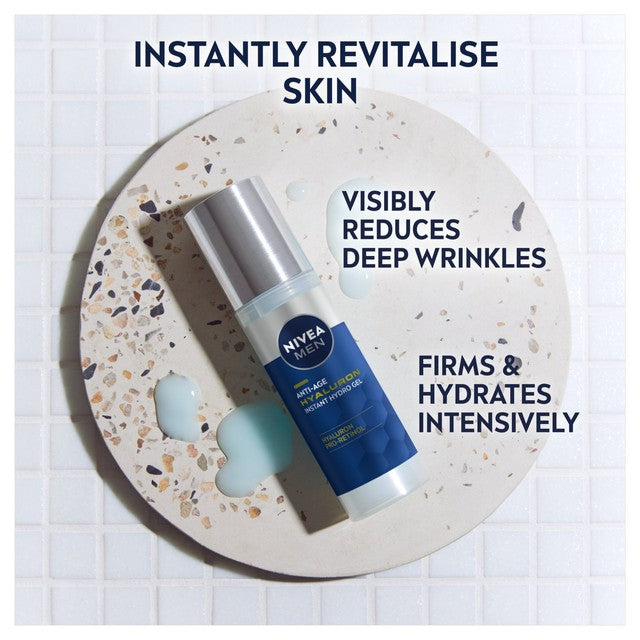 Nivea Men Hyaluron Anti-Age Face Moisturising Gel 50ml, imported from the UK