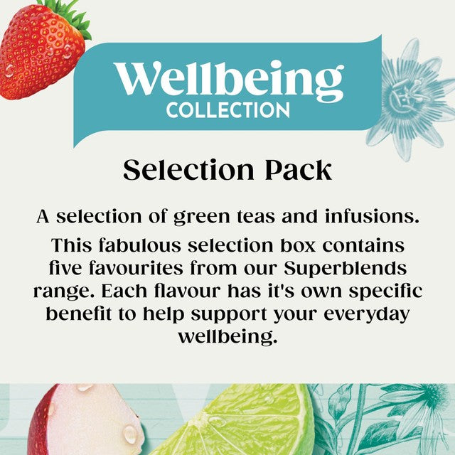 Twinings herbal tea variety pack Wellbeing Collection 20 envelopes (British brand)