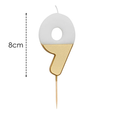 M&S Talking Tables Number 9 Large Gold Birthday Candle- Buy online at McGrocer