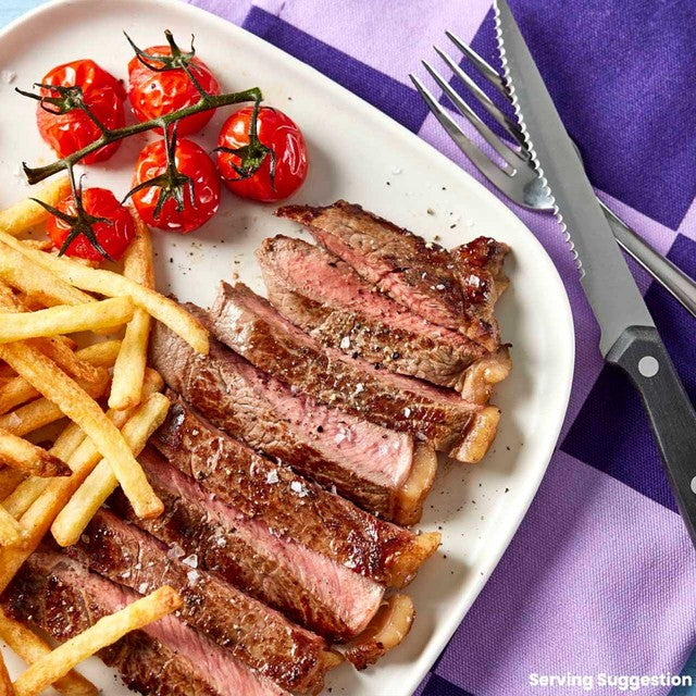 Ocado beef sirloin steaks 400g, imported from the UK