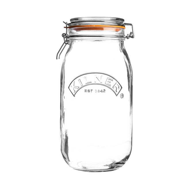 Kilner Clip Top Round Jar 3L, UK version