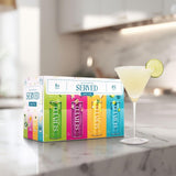 Served cocktail variety pack with Mojito, Pina Colada, Passion Fruit Martini, Margarita 8 x 250ml (British brand)