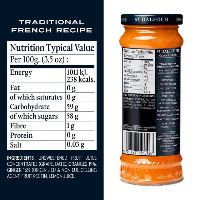 St Dalfour orange ginger fruit spread 284g (British brand)