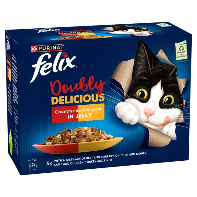 FELIX wet cat food Countryside Selection in Jelly 12x85g - British product