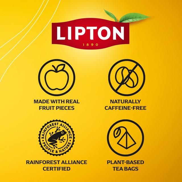 Lipton Lemon Ginger herbal tea bags - British product