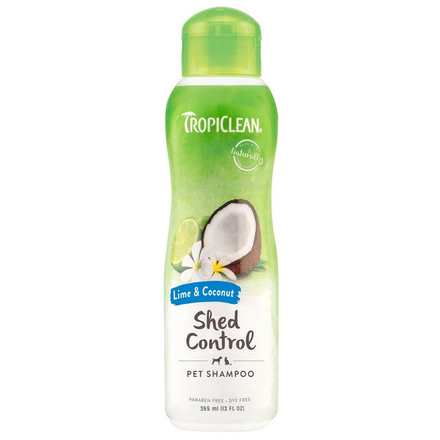 Tropiclean lime and coconut shed control pet shampoo 355ml (British brand)