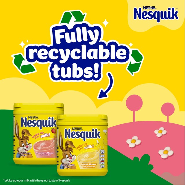 Nesquik strawberry milkshake powder 500g, imported from the UK