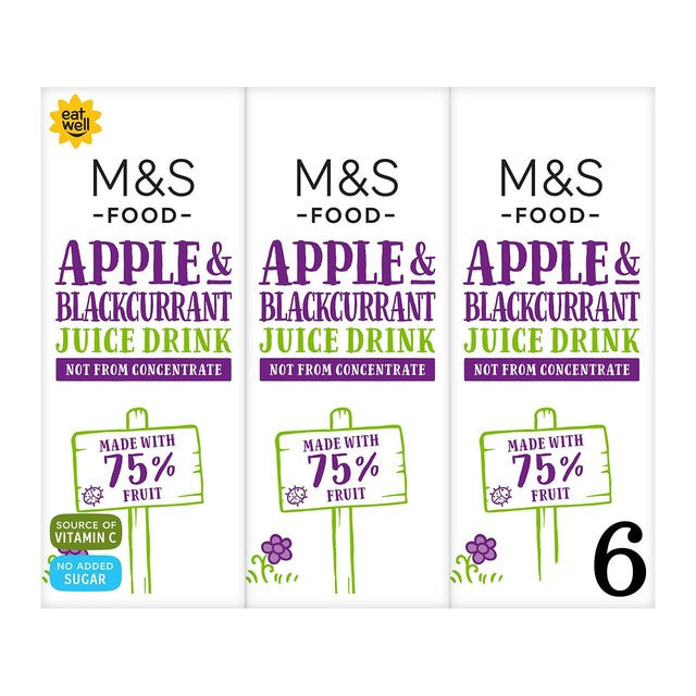 M&S Apple Blackcurrant Juice Drink - British product