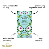 Pukka Relax Tea with Chamomile x20 tea bags, imported from the UK