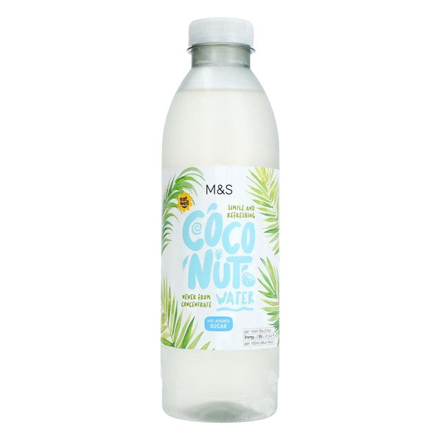 M&S coconut water 750ml, imported from the UK