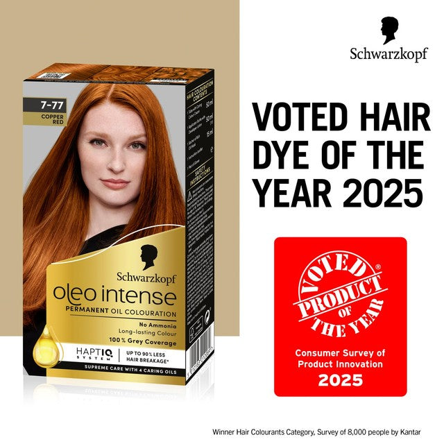 Schwarzkopf copper red permanent hair dye (British brand)