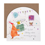 M&S Animals Birthday Card 15cm x 15cm, imported from the UK