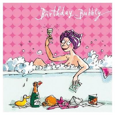M&S Carte de Vœux Anniversaire Woodmansterne Quentin Blake Bain Moussant 160 mm x 160 mm - Acheter en ligne chez McGrocer