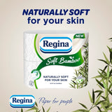 Regina Soft Bamboo toilet roll 4 Rolls, imported from the UK