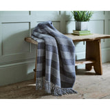 The Lyndon Company blue woven throw 131 x 160cm (British brand)