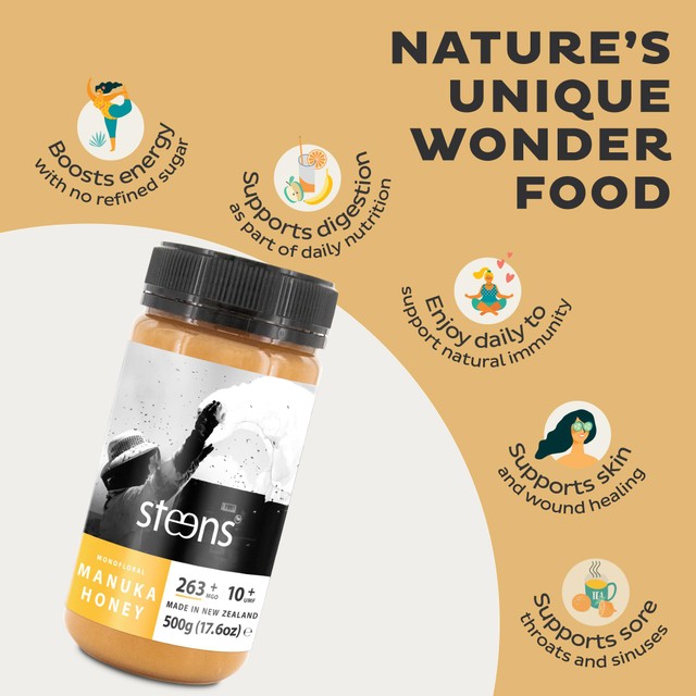 Steens MGO 263 Manuka Honey 500g (British brand)