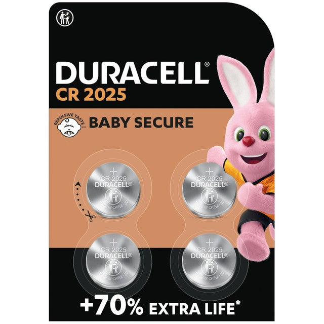 Duracell 2025 Lithium Coin Battery 4 pack - British product
