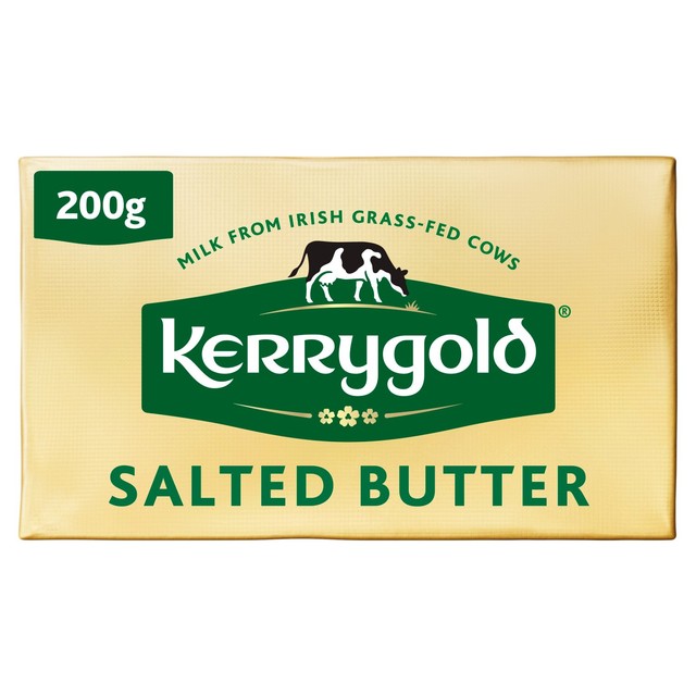Kerrygold salted butter block, imported from the UK