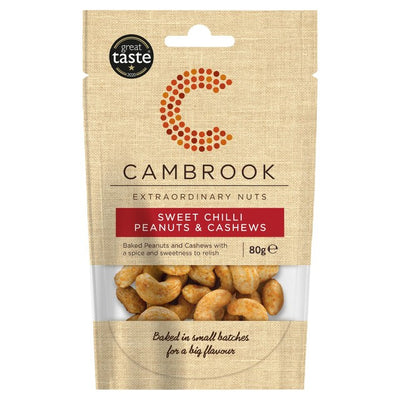 M&S Cambrook Baked Sweet Chilli Peanuts & Cashews Baked Nuts 80g- Buy online at McGrocer
