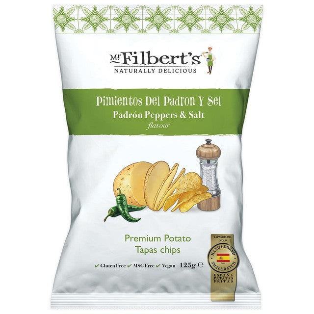 Mr Filbert's Padron Peppers & Salt crisps, UK version