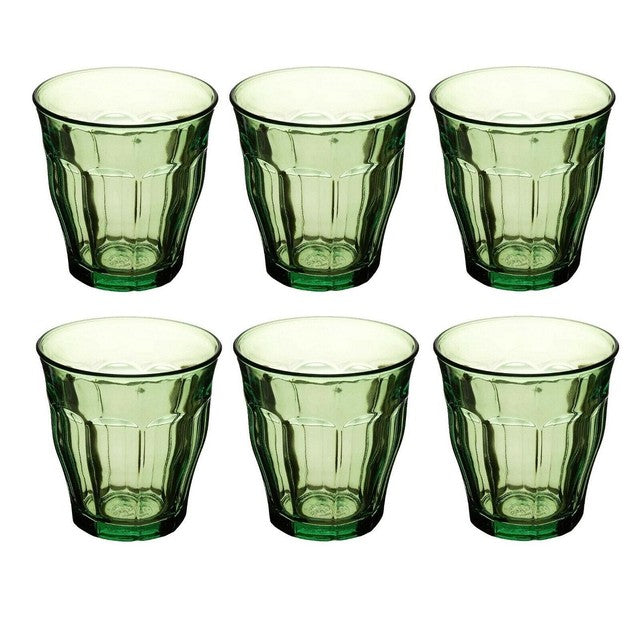Duralex Picardie Jungle Green Tumbler Set 250ml - French product