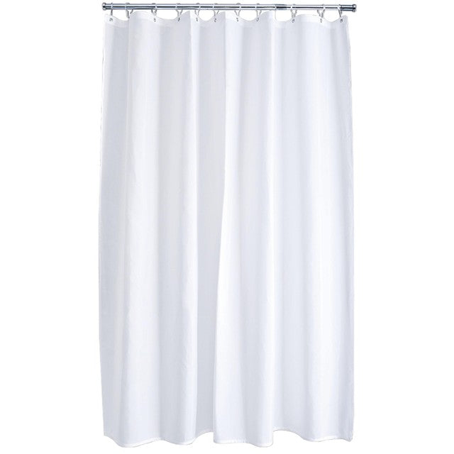 Aqualona white polyester shower curtain extra large 180 x 200cm - British product