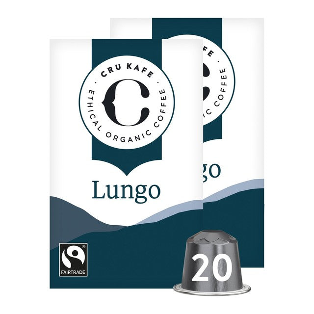 Cru Kafe lungo coffee pods 20 pack - British product