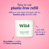 Wild Fresh Cotton & Sea Salt natural deodorant refill 40g (British brand)