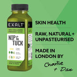 EXALT Nip & Tuck Green Juice with Collagen 330ml, imported from the UK