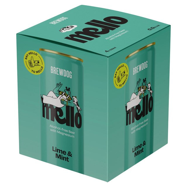 Mello alcohol-free beer Lime & Mint 4x330ml (British brand)