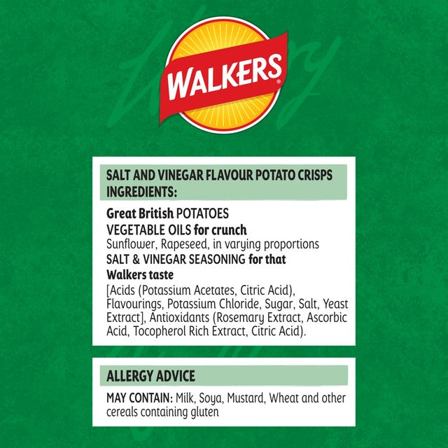 Walkers Salt & Vinegar crisps - British product
