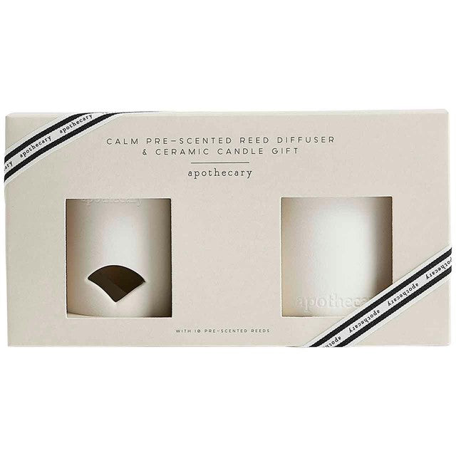 M&S Apothecary Calm diffuser and candle gift set Amber, imported from the UK