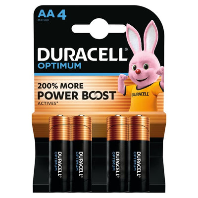 M&S Duracell Optimum AA Alkaline Batteries 4 Pack- Buy online at McGrocer