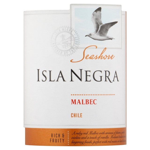 Isla Negra Malbec red wine 75cl, imported from the UK