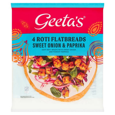 M&S Geeta's Paprika & Sweet Onion Flatbread 4 x 55g- Buy online at McGrocer